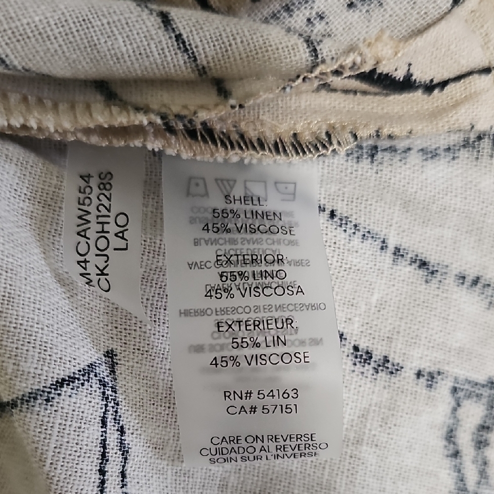 Calvin Klein Black and Cream Patterned Shirt - Picture 7 of 7